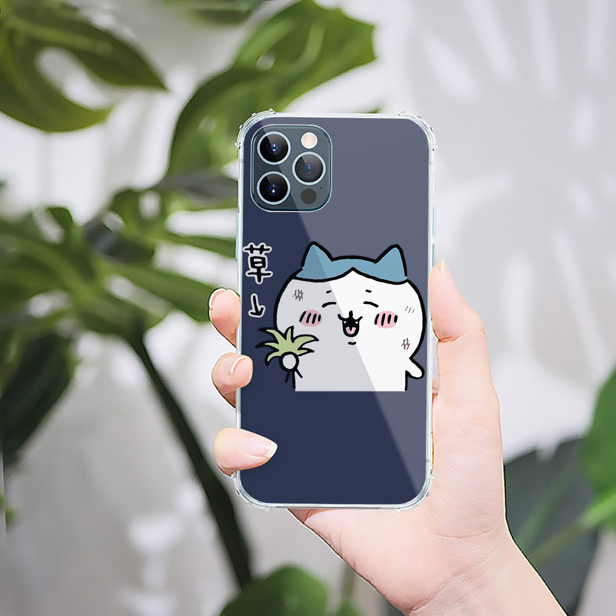 （画像用） ちいかわ ハチワレ Chii-kawa hachiware 【iPhone 12シリーズ対応】透明スマホケース（クリアソフトケース）